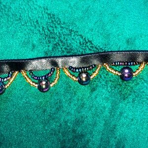 Black/Gold Denmark Beaded Trim 10 yards